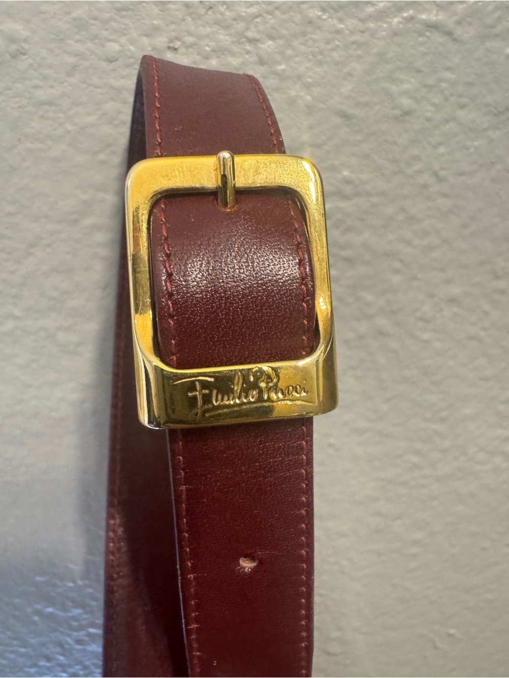 Emilio Pucci Wine Burgundy Shoulder Bag with Matching Pouch set - Picture 9 of 9